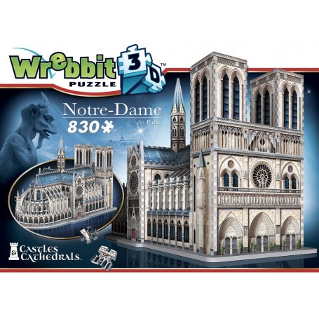 Wrebbit Kastelen & Kathedralen Collectie 3D Puzzel Notre-Dame de Paris (830 stukjes) 