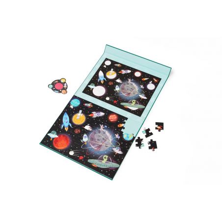 Magnetische kraspuzzel: MYSTERY - SPACE 80st, met lus met rood filter Puzzels voor kinderen