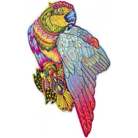 Houten puzzel - Kleurrijke papegaai - 153 st